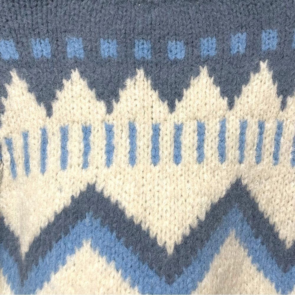 NWT FAHERTY Icelyn Alpaca Fairisle Cardigan in Frosty Fairisle M - Picture 8 of 10